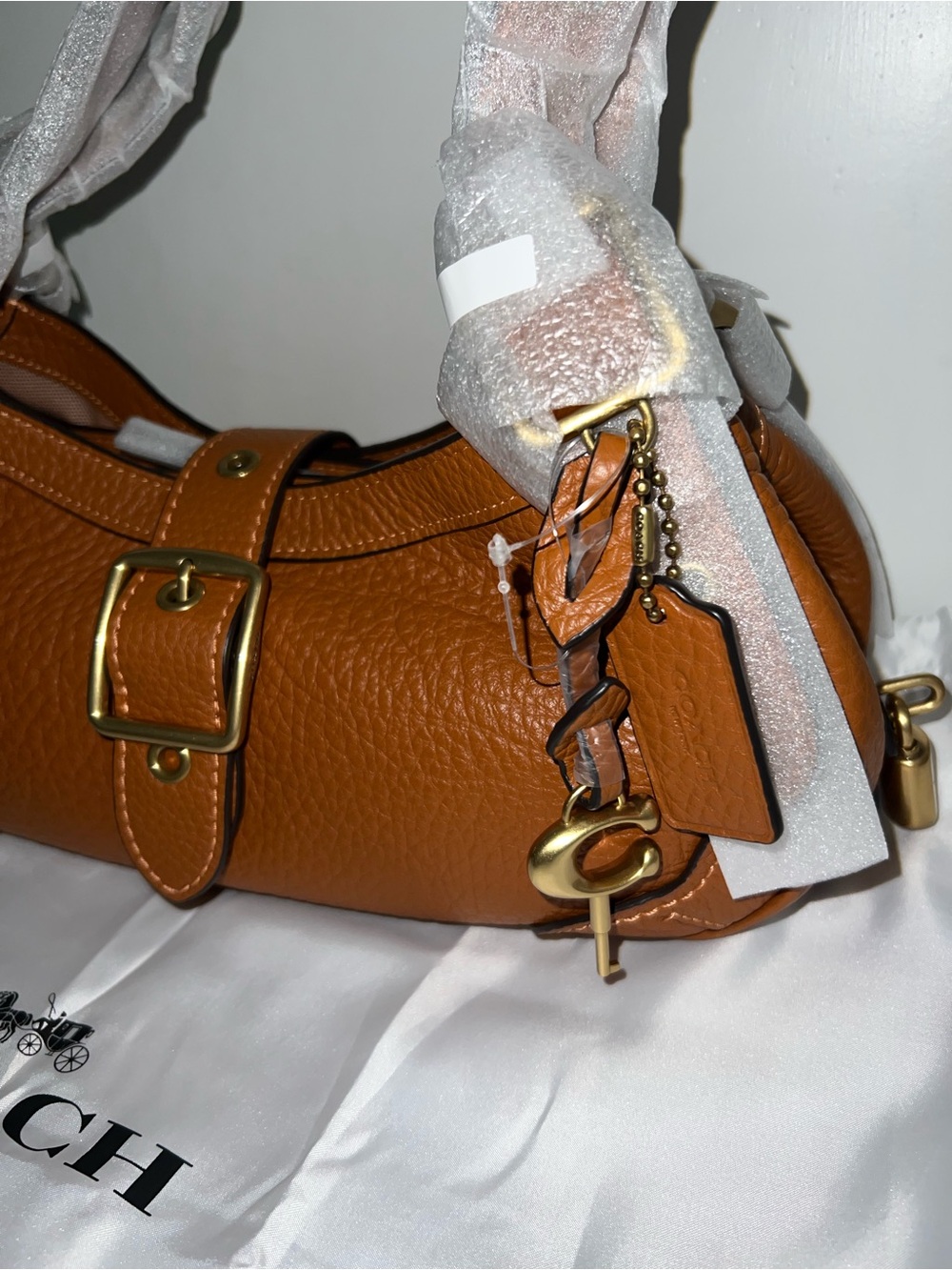 Coach Pebbled Leather Shoulder Bag drifter
